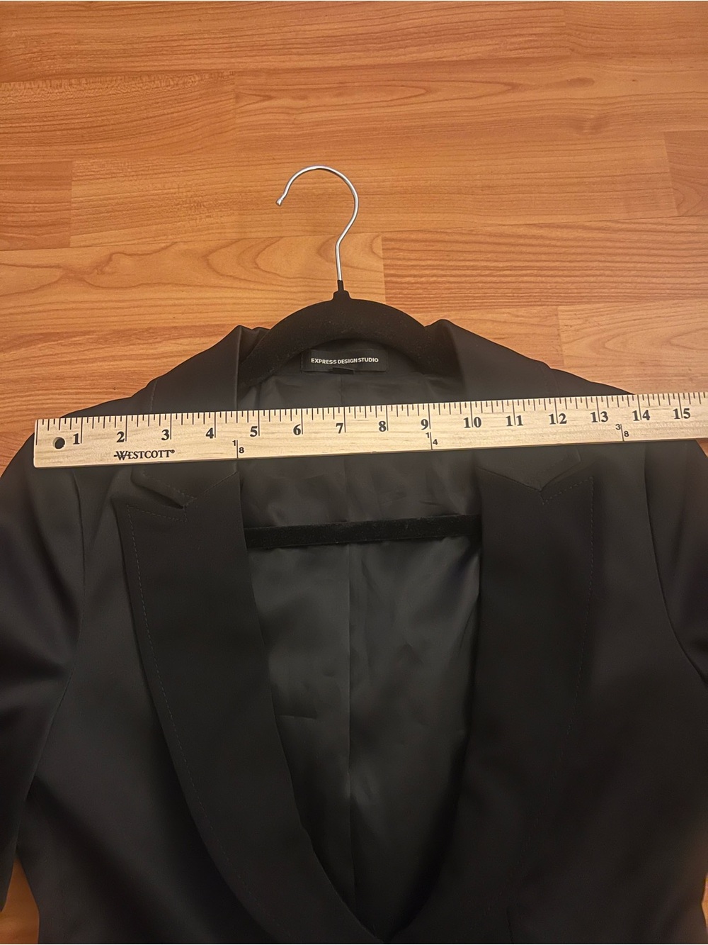 Express Design Studio Satin Tuxedo Suit Jacket - Picture 9 of 11